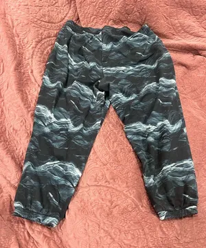 Fabletics Black & Gray Wave-Pattern Jogger Pants thumbnail 1