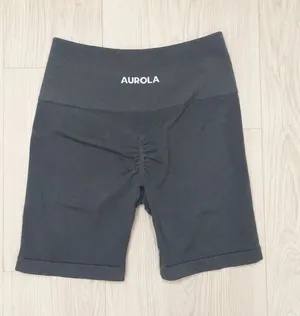 Aurola Women's Intensify Seamless Scrunch Biker Shorts Athletic Gray S thumbnail 1
