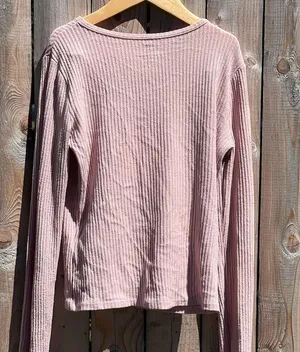 Hollister flowers embroidered cozy baby soft long sleeve tee thumbnail 3