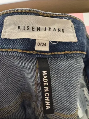 Risen jeans LA wide leg barrel high waisted blue jeans shaping hourglass casual thumbnail 5