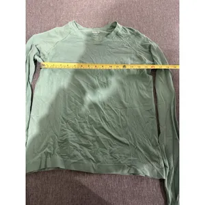 Old Navy Active Women's Teal Seamless Long Sleeve Cropped Athletic Top Sz L thumbnail 8