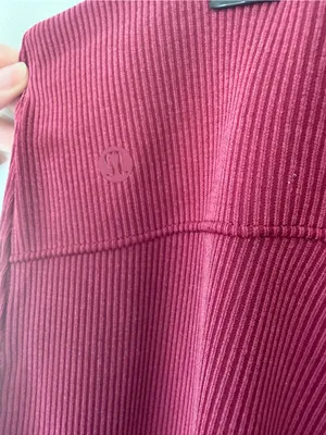 Lululemon Brushed Softstreme Rib Zip Flare 32.5" Pomegranate 10 RARE thumbnail 5
