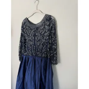 Pisarro Nights Beaded Illusion Neck Taffeta Cocktail Dress 14 Missing Belt NEW thumbnail 6