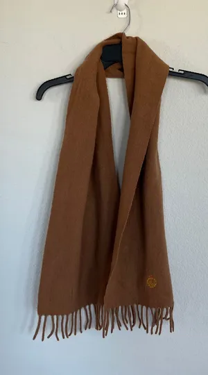 Lauren Tan Wool Blend Crested Scarf thumbnail 1