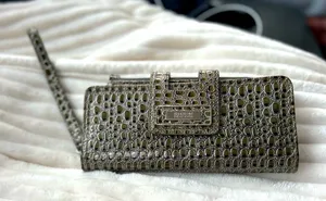 Kenneth Cole Reaction vegan patent leather wristlet wallet thumbnail 1