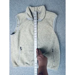 Vintage Eddie Bauer Vest Womens Tan Sherpa ‎ Fleece Full Zip Medium Polartec thumbnail 13