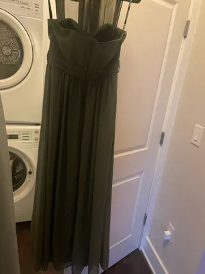 Birdy Grey Grace Dress Chiffon Olive with Slit thumbnail 5