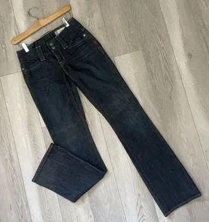 Gap Flare Jeans low rise curvy boot cut womens Dark Wash Blue (size 0) y2k retro thumbnail 1