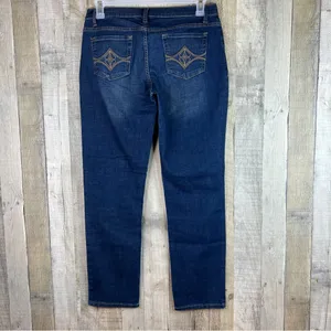 Wrangler Size 8 Medium Straight Leg Medium Blue Denim Wash Jeans w/5 Poc… thumbnail 2