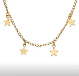 Gold Star Chocker Necklace thumbnail 2