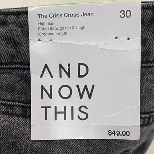 And Now This Women's Gray Cropped Jeans Black Size 30 thumbnail 2