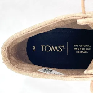 Toms Hyde Sand Suede Leather Creamy Tan Lace Up Wedge Heel Ankle Bootie Size 8 thumbnail 9