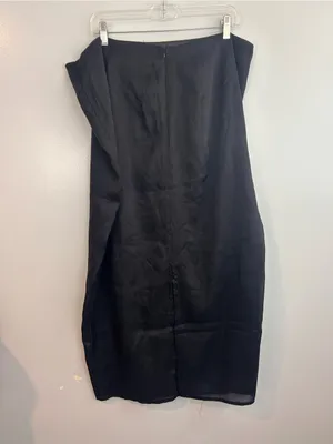 NWT SNDYS. Black Shiny Tamsyn Midi/Maxi Lightweight Shiny Skirt Size 4X Revolve thumbnail 4