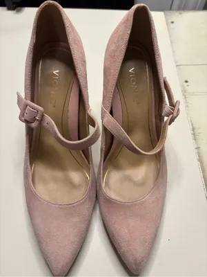 Vionic Collette Pink Suede Mary Jane Pumps High Heels Size 6.5 Comfort Coquette thumbnail 1