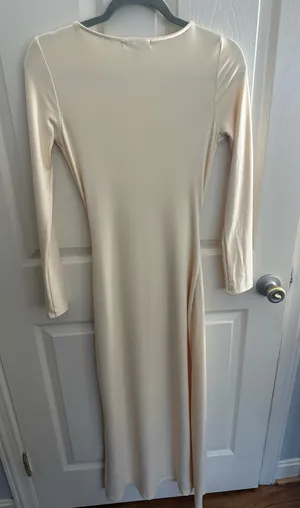 Nude Maxi Dress White thumbnail 6