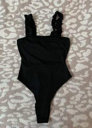 Shein Ruffle Sleeve Bodysuit thumbnail 1