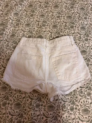 Free People White Denim Shorts thumbnail 2