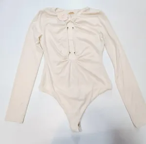 Camila Coelho Reyes Bodysuit in Beige Small thumbnail 3