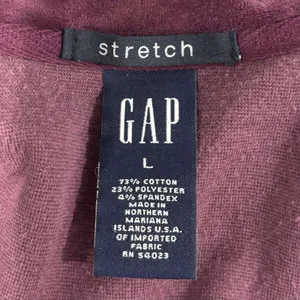 Vintage‎ GAP Zip Up Purple Plum Eggplant Velour Track Jacket Women's Zip Large thumbnail 5