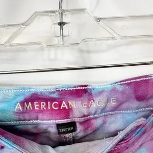 American Eagle Size 16 Jeans Handmade Tie Dye Mom Jeans‎ Pink Blue High Rise 974 thumbnail 10