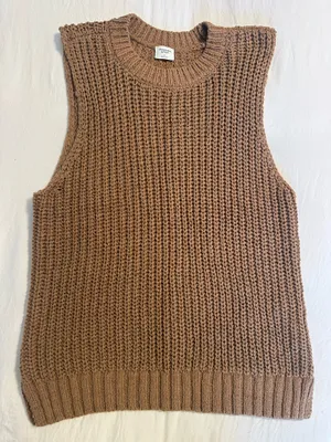 Abercrombie and Fitch Brown Sweater Tank Top thumbnail 1
