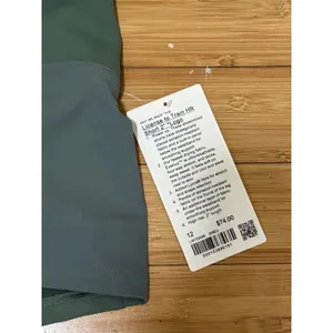 NWT Lululemon License to Train High-Rise Short 2" LOGO Sz 12 Grey Eucalyptus thumbnail 2