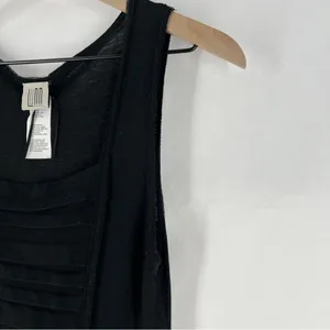 Lunn‎ by Lilith Black Lightweight Cotton Dress Mesh Trim Fit & Flare Pockets thumbnail 3
