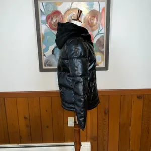 Super Cool How Dare U Faux Leather Parka! Size L thumbnail 4