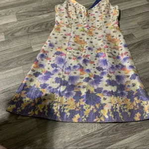 Adrianna Papell Floral Tank Top V-Neck Sleeveless Dress; size 4 thumbnail 2