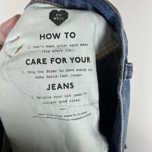 Madewell, New, Rigid Denim Straight Destructed Mini Jean Denim‎ Skirt, Size 28 thumbnail 6