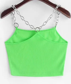 Zaful neon green tank top thumbnail 2