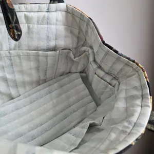 Handmade Patchwork Quilted Shoulder Bag Purse Floral Cottage Folk Grandmacore thumbnail 8