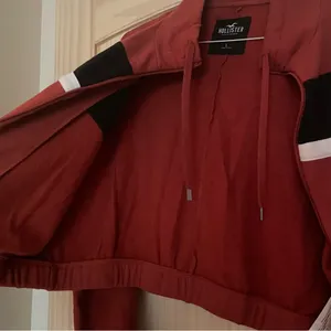 Hollister Retro Striped Baggy Cropped Zip Up Hoodie Sweatshirt Jacket Large thumbnail 5