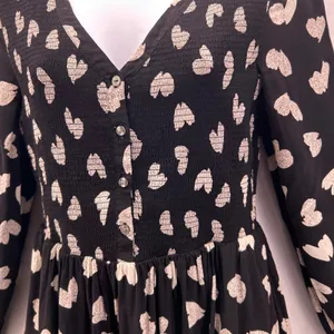 Maeve Anthropologie Heart Dress‎ Black Small thumbnail 5