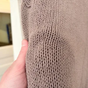 Jenni Kayne Boyfriend Crewneck Sweater in Taupe thumbnail 5