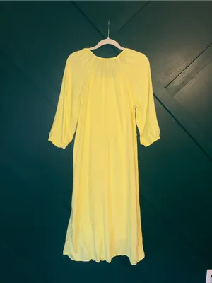 Women's Sonoma Goods For Life® Linen-Blend Midi Dress Butter Yellow Size S thumbnail 3