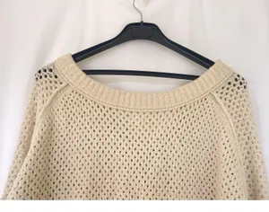Aerie Cream Off-the-Shoulder Sweater with Loose Knit Women’s XXL Lounge Oversize thumbnail 8