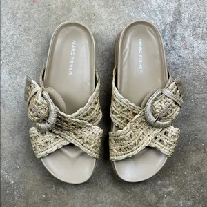 Marc Fisher Welti Rattan Crossover Sandals Size: 6 thumbnail 2