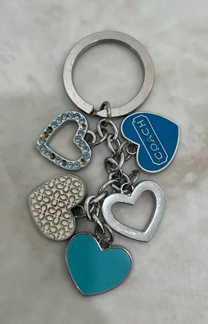 Coach Vintage Y2K Heart Charms Keychain thumbnail 1