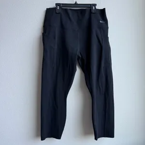 Nike Dri Fit Universa High Rise Crop Leggings Black DQ5893 010 Women’s XL thumbnail 2