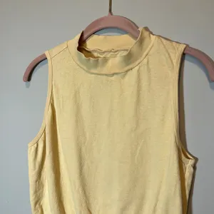 Free People FP Beach Mock Neck Butter Yellow Mini Dress Small Coverup‎ thumbnail 2