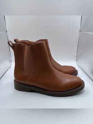 Madewell The Clearly Chelsea Boot in Leather size 6 brown thumbnail 3