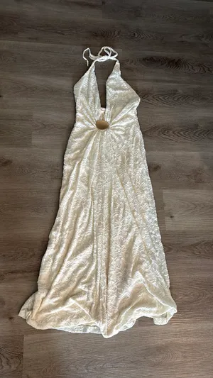 White Sheen maxi dress thumbnail 1