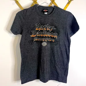 Harley Davidson Barnett El Paso Texas Graphic Tee Small Grey Vintage 00s thumbnail 1