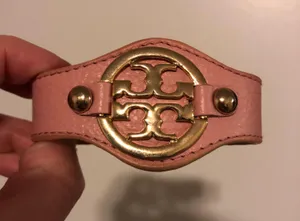 Tory Burch Vintage Y2k  Leather Style Pink Cuff thumbnail 5