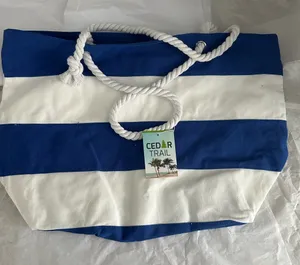Nautical Blue and White Tote Bag thumbnail 1