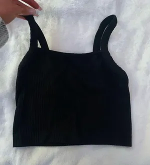 Target ribbed black tank top thumbnail 1