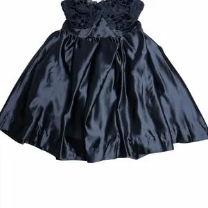 For Love & Lemons Black Virginia Mini Dress with Satin Gloves Womens M thumbnail 4
