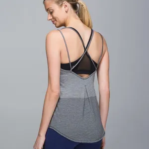 Lululemon Breezy Tank Divided Stripe Heathered Light Grey Heathered Dark Slate thumbnail 2