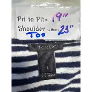 J.Crew Striped Bodysuit Top Nautical Casual Layering‎ Tee Shirt L thumbnail 3